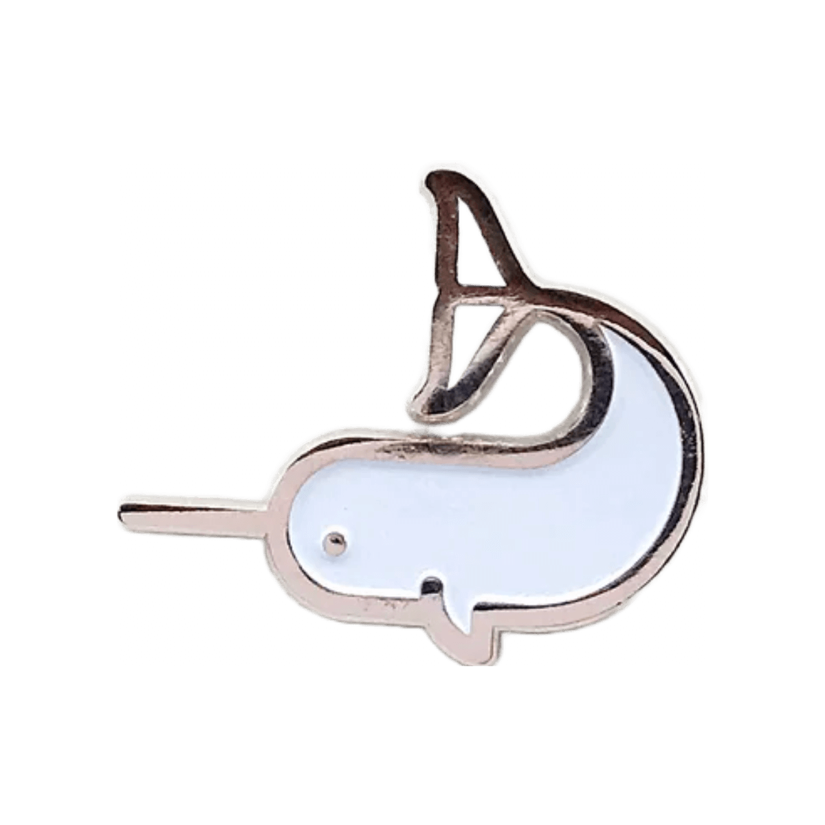 Narwhal Silver White Pin Fell